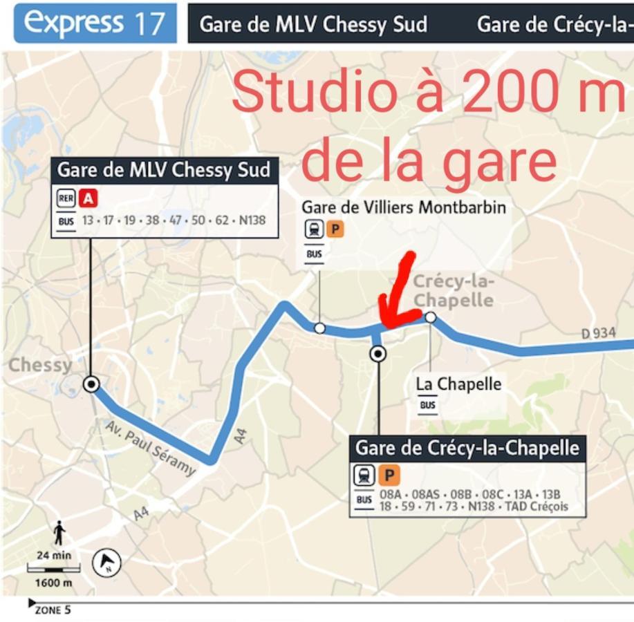 Appartement Studio O Fil De L'O A 12 Kilometres De Disneyland Paris Crecy-la-Chapelle Ngoại thất bức ảnh